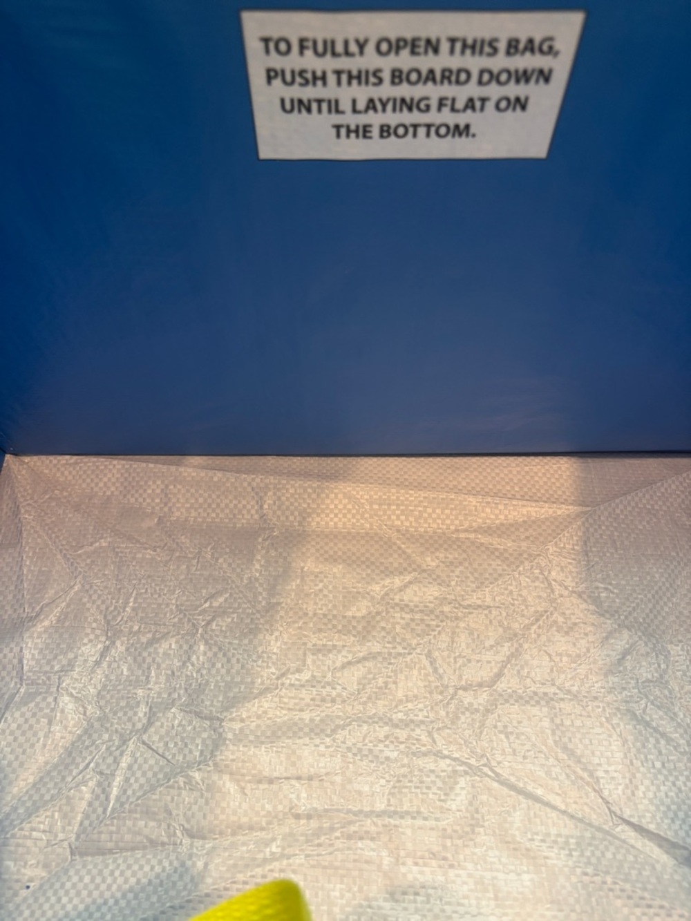 Collapsible Box Tote - Blue and Yellow Trim - Picture 14 of 16
